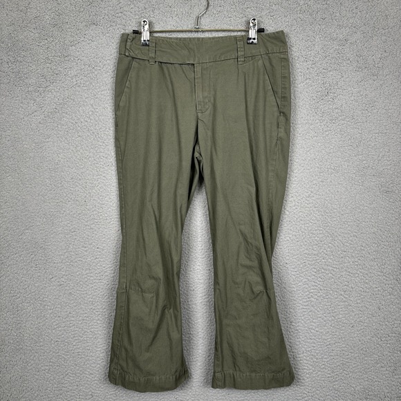 Patagonia Pants - Patagonia Pants Womens 4 Olive Green Cropped Flare Outdoor Hiking Trail Camp Eco